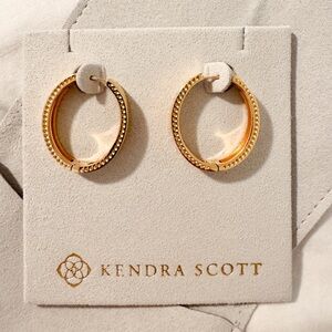Kendra Scott Flat Hoop Earrings 18k gold vermeil